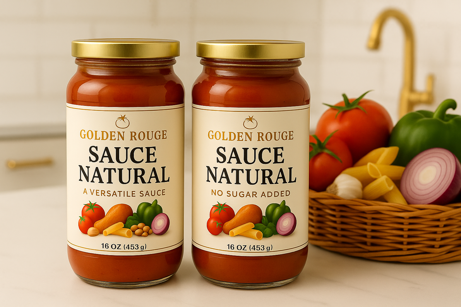 Golden Rouge Sauce Natural – 16 oz (No Sugar Added)